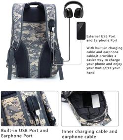 img 2 attached to Durable Charging Camouflage Tactical Backpack: Power Up on the Go!