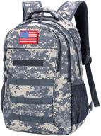 durable charging camouflage tactical backpack: power up on the go! logo