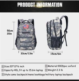 img 3 attached to Durable Charging Camouflage Tactical Backpack: Power Up on the Go!