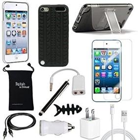 img 3 attached to 📱 DigitalsOnDemand 12-Item Accessory Bundle for Apple iPod 5 & iPod 6 Gen - Slim Case with Stand, USB Cables, Chargers & Screen Protector