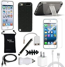 img 2 attached to 📱 DigitalsOnDemand 12-Item Accessory Bundle for Apple iPod 5 & iPod 6 Gen - Slim Case with Stand, USB Cables, Chargers & Screen Protector