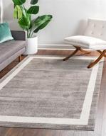 🏞️ unique loom del mar collection area rug: modern transitional tonal design, 3'3 x 5'3 rectangular, gray/ivory - stylish and versatile logo