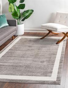 img 4 attached to 🏞️ Unique Loom Del Mar Collection Area Rug: Modern Transitional Tonal Design, 3'3 x 5'3 Rectangular, Gray/Ivory - Stylish and Versatile