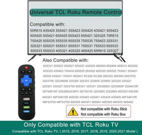 img 2 attached to Пульт Motiexic RC280 совместим с моделями TCL Roku TV: 65S405, 65S401, 55UP120, 55US57, 55S401, 55S405, 49S405, 48FS3700, 48FS3750, 43FP110, 43UP120, 43S405, 40S3800, 32S3850, 32S3800, 32S301, 32S800 и 32S4610R.