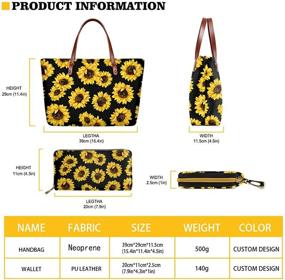 img 3 attached to Biyejit Sunflower Casual Shoulder Handbag Women's Handbags & Wallets for Wallets