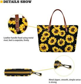 img 1 attached to Biyejit Sunflower Casual Shoulder Handbag Women's Handbags & Wallets for Wallets