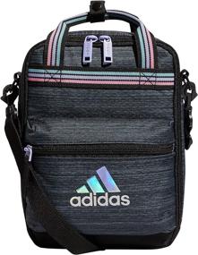 img 4 attached to 🎒 Adidas Squad Insulated Lunch Bag, Two-Tone Black and Snowglobe Design, Universal Size