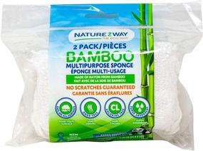 img 4 attached to 🧽 NatureZway Bamboo Rayon Sponge, Pack of 2 - Housewares International