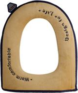 🚽 golden all-season washable toilet seat cover pad with zipper – soft and cushioned for elongated (oval) toilets logo