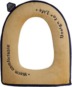 img 4 attached to 🚽 Golden All-Season Washable Toilet Seat Cover Pad with Zipper – Soft and Cushioned for Elongated (Oval) Toilets