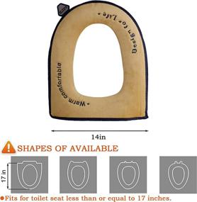 img 2 attached to 🚽 Golden All-Season Washable Toilet Seat Cover Pad with Zipper – Soft and Cushioned for Elongated (Oval) Toilets