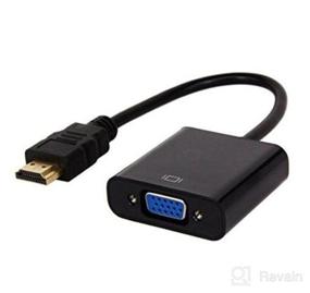img 5 attached to Gold-Plated HDMI to VGA Adapter (Male to Female) - Ideal for Computer, Desktop, Laptop, PC, Monitor, Projector, HDTV, Chromebook, Raspberry Pi, Roku, Xbox and More - Black