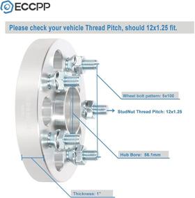 img 3 attached to 🔧 ECCPP 4X 1 дюймовые ступичные центрирующие дистанционные кольца 5 отверстий 5x100 мм - Идеально подходят для Subaru BRZ, Baja, Outback, Forester.