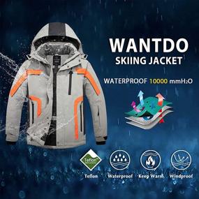 img 1 attached to ❄️ Premium Men's Waterproof Ski Jacket - Warm Winter Snowboarding Jacket for Mountain Sports, Snow, Rain