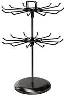💎 mygift black metal jewelry organizer tower: stylish necklace tree and bracelet display stand with hairclip holder logo