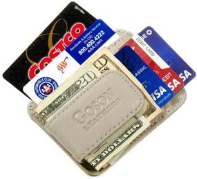 img 4 attached to 💼 Streamline Your Finances with Goson Slim Wallet Leather Money Organizer