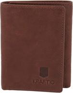 👛 kraftiq handmade trifold wallet in genuine leather logo