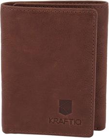 img 4 attached to 👛 Kraftiq Handmade Trifold Wallet in Genuine Leather