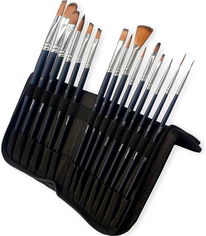 Oil Painting Brushes Set of 38 Art Brushes for Acrylic Painting Watercolor  Oil and Gouache Professional Artist Paintbrushes No-Shed Bristles