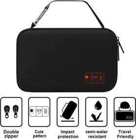 img 1 attached to 🔌 Universal Travel Cable Organizer Case for Electronic Accessories - Hard Storage Bag for Laptop Adapter, Charger, Cord, Hard Drive, Earphone, USB Hub, and more