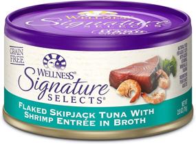img 1 attached to 🐟 Wellness Core Signature Selects: Flaked Skipjack Tuna & Shrimp - Natural Grain-Free Wet Cat Food at its Finest