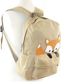 img 1 attached to 🎒 Sleepyville Critters Orange Animal Backpack: Quirky and Stylish Animal-inspired Travel Companion