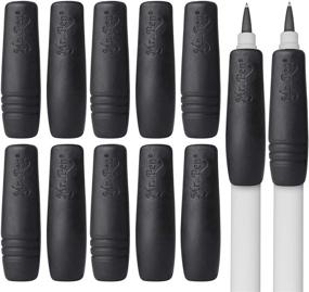 img 4 attached to 🖊️ 12 Pack of Mr. Pen Pencil and Pen Grips, Black - Ergonomic Pencil Cushions for Adults with Arthritis, Rubber Pencil Grips, Pen Grips, Pen Gripper for Improved Writing Experience
