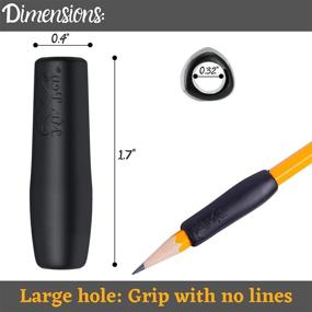 img 2 attached to 🖊️ 12 Pack of Mr. Pen Pencil and Pen Grips, Black - Ergonomic Pencil Cushions for Adults with Arthritis, Rubber Pencil Grips, Pen Grips, Pen Gripper for Improved Writing Experience
