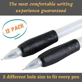 img 3 attached to 🖊️ 12 Pack of Mr. Pen Pencil and Pen Grips, Black - Ergonomic Pencil Cushions for Adults with Arthritis, Rubber Pencil Grips, Pen Grips, Pen Gripper for Improved Writing Experience