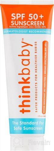 img 1 attached to Thinkbaby Baby Sunscreen: Natural, Safe, Water Resistant SPF 50+ Sunblock (6 oz) review by Dawn Chambers