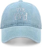 🧢 trendy unisex baseball cap for women – be kind cotton polo style hat, fun inspirational saying, ideal for seasonal outdoor travel headwear logo