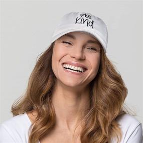 img 1 attached to 🧢 Trendy Unisex Baseball Cap for Women – Be Kind Cotton Polo Style Hat, Fun Inspirational Saying, Ideal for Seasonal Outdoor Travel Headwear