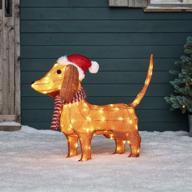 🐶 2ft lighted dachshund wiener pre-lit led christmas holiday decoration by lights4fun, inc. logo