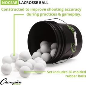 img 1 attached to 🏀 Lacrosse Balls Bucket by Champion Sports