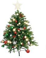 🎄 joiedomi 3.6ft pre-lit christmas tree with 150 warm lights and ornaments, artificial xmas tree for indoor/outdoor holiday decorations logo