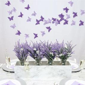 img 2 attached to BEISHIDA 5-Piece Purple Lavender Butterfly Paper Garland | Home Ceiling Decor, Birthday Party, Baby Shower, Wedding Theme | Showcase Decoration Supplies | 393 Inch Length