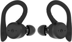 img 4 attached to 🎧 Wireless Earbuds Bluetooth 5.0 Headphones - Sports TWS Stereo Mini Headset with Mic, HiFi Bass, IPX7 Waterproof, One-Step Pairing, Noise Cancelling Earphones (Black)