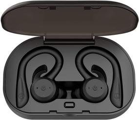 img 2 attached to 🎧 Wireless Earbuds Bluetooth 5.0 Headphones - Sports TWS Stereo Mini Headset with Mic, HiFi Bass, IPX7 Waterproof, One-Step Pairing, Noise Cancelling Earphones (Black)
