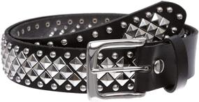 img 4 attached to 🧢 Solid Leather Unisex Studded Head Accessories for Men