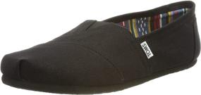 img 4 attached to 👞 Classic Black Canvas Slip-On Loafers & Slip-Ons Shoes for Women and Men