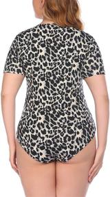 img 1 attached to 👗 Ultimate Style and Comfort with INVOLAND Stretchy Bodycon Bodysuit Leotard - Perfect for Women's Clothing and Bodysuits