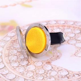 img 1 attached to 🌼 HooAMI Car Air Freshener Aromatherapy Essential Oil Diffuser Locket Retro Flower 316L Stainless Steel: Enhance Your Drive with 12 Refill Pads