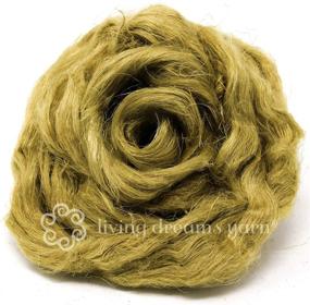 img 3 attached to 🌾 Versatile Flax Fiber: Perfect for Spinning, Blending, Felting & Fiber Arts. Discover our Natural Vegan Combed Top Roving with Nettle!