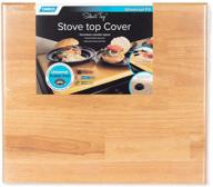 🔥 camco 43521 universal stove top cover with oak finish - 19.5" (l) x 17" (w) x 0.75" (h) logo