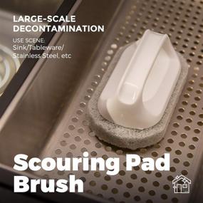 img 2 attached to 🧽 Holikme 5-pack Deep Cleaning Brush Set - Scrub Brush, Grout and Corner Brush, Scrub Pads with Scraper Tip, Scouring Pads - Ideal for Bathroom, Floor, Tub, Shower, Tile, Kitchen, and Green Surfaces