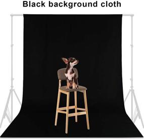 img 3 attached to 📸 6.5x9FT Black Backdrop Photography Background - Professional Photo Shoot Black Screen for Video Recording and Photography Shooting