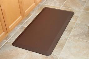 img 3 attached to 🧼 Keeble Outlets - Premium 3/4" Anti Fatigue Mat - 20 x 39” - Ideal Standing Desk, Kitchen, and Bathroom Mat. Thick & Non-Slip Comfort Mat (Brown)