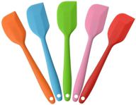 🍳 premium 5-piece set: silicone spatulas with solid stainless steel core – heat resistant, non-stick & flexible scrapers for mixing, cooking, baking logo