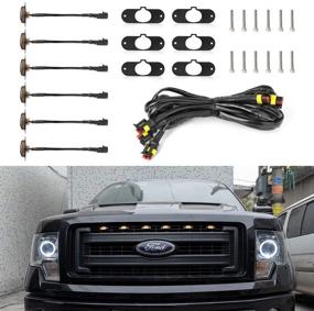 img 4 attached to 🚗 Enhance Your Ford F150's Style and Safety with OFFROAD GAMERS Smoked Lens Front Grille Lights - 6 Pack Driving Light Kit for Pickup SUV