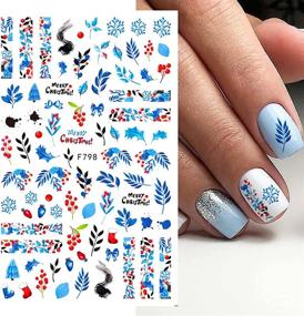 img 1 attached to Christmas Stickers Snowflake Self Adhesive Supplies Foot, Hand & Nail Care